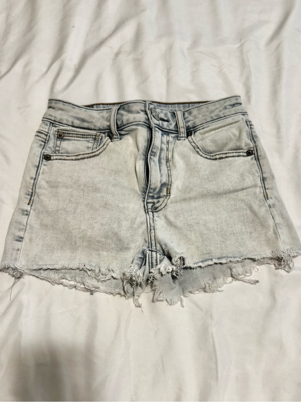 American Eagle Outfitters Light Acid Wash Denim Cutoff Shorts
